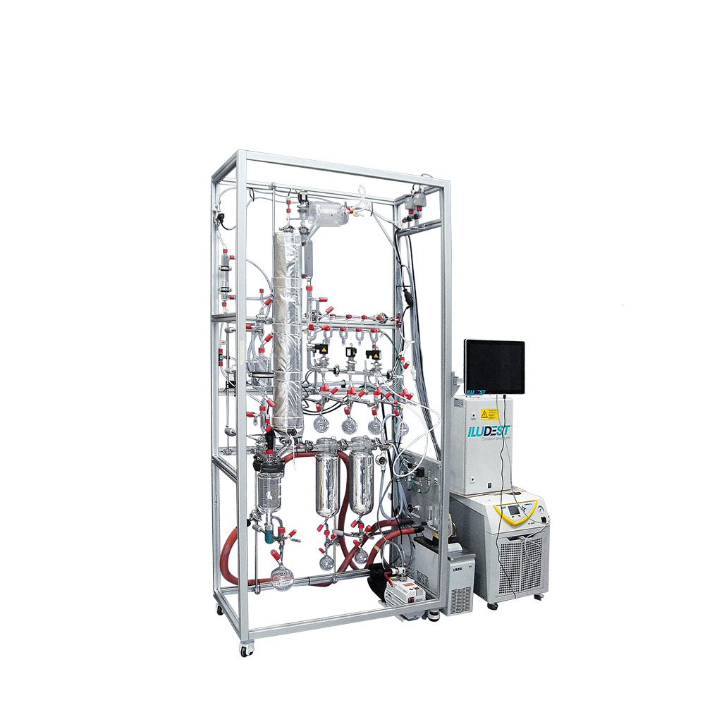 Lab-scale distillation unit for universal use to determine distillation data for upscaling.